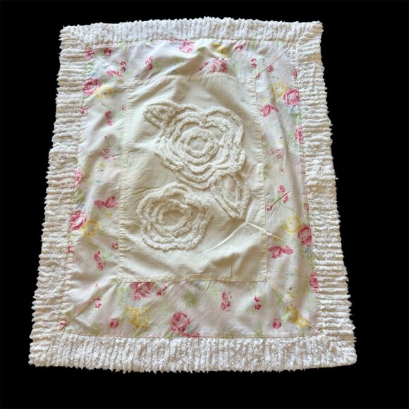 Rachael Ashwell Treasures Set Of Two Rose Floral Chenille Pillow Shams Set Of 2 - Picture 2 of 5